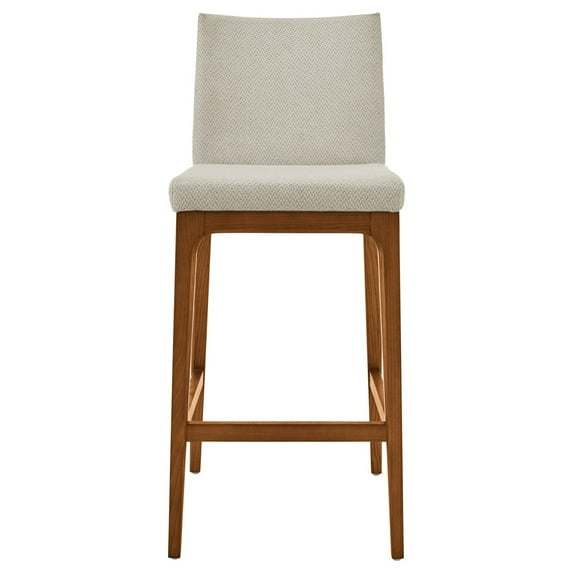 New Pacific Direct Devon 26" Fabric Counter Stool in Cream (Set of 2)
