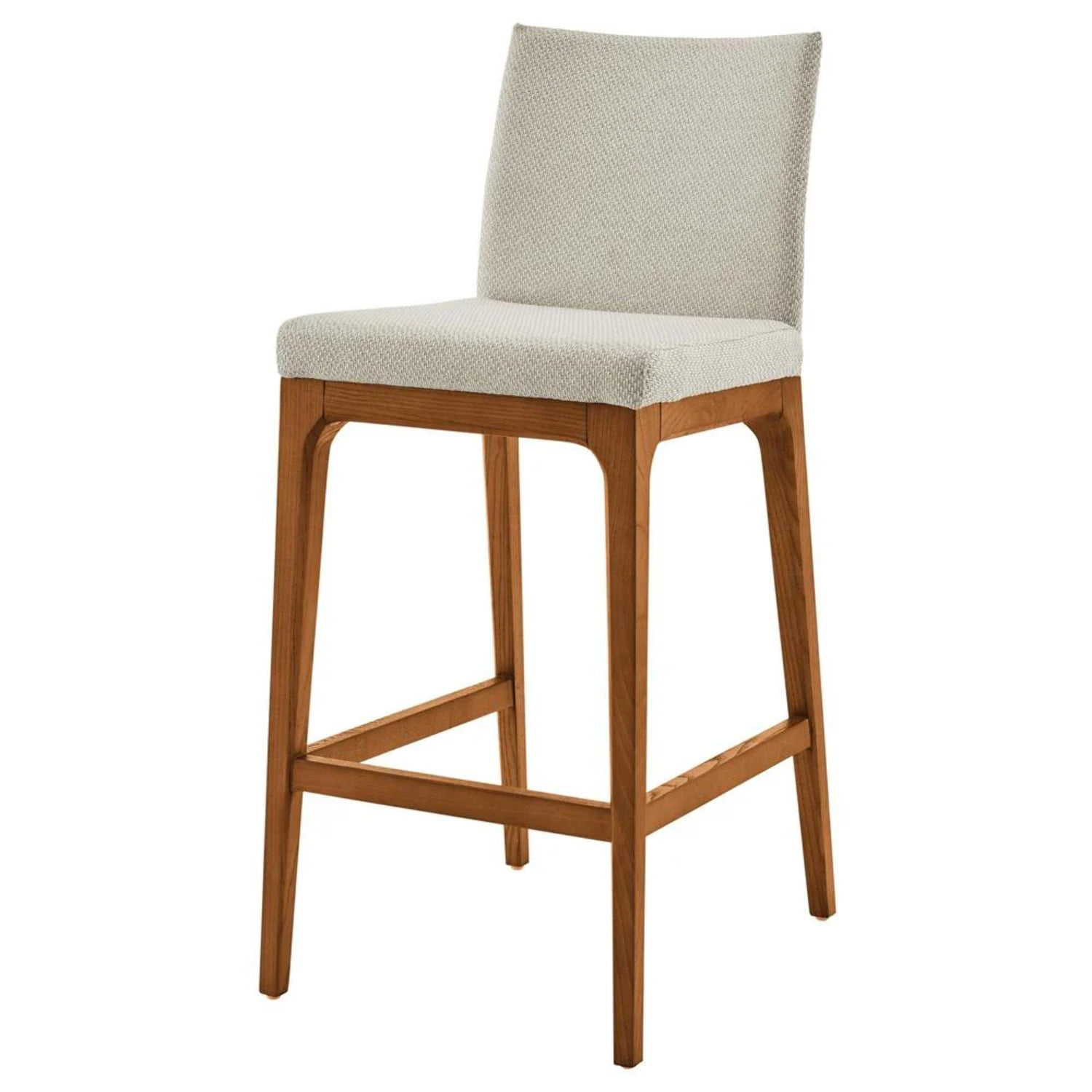 New Pacific Direct Devon 26" Fabric Counter Stool in Cream (Set of 2)