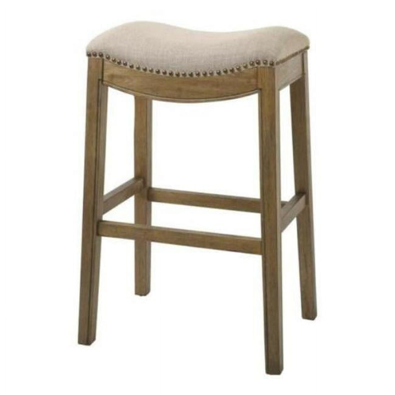 New Ridge Home Goods 31" Saddle Bar-Height Stool Natural