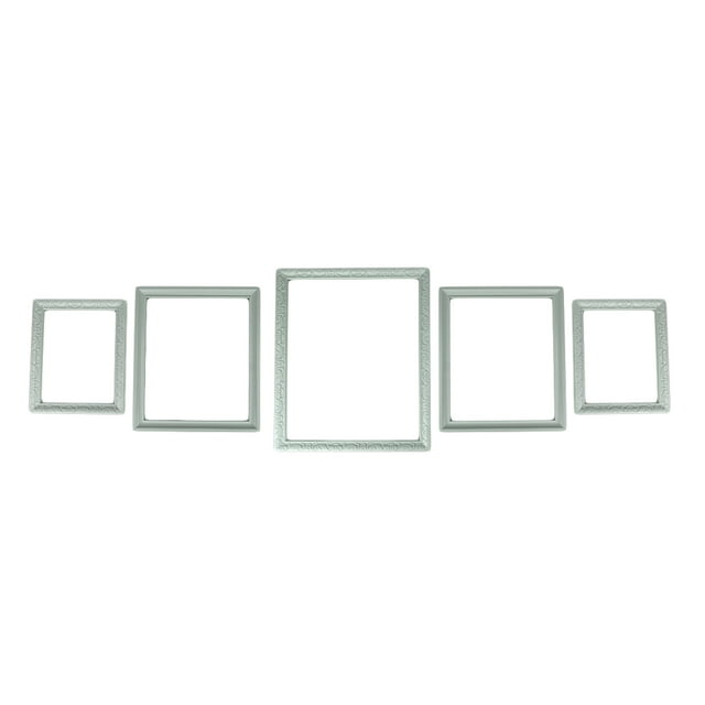 New View Gifts & Accessories White Beveled Wood Look 5 Piece Gallery Wall Photo Frame Set