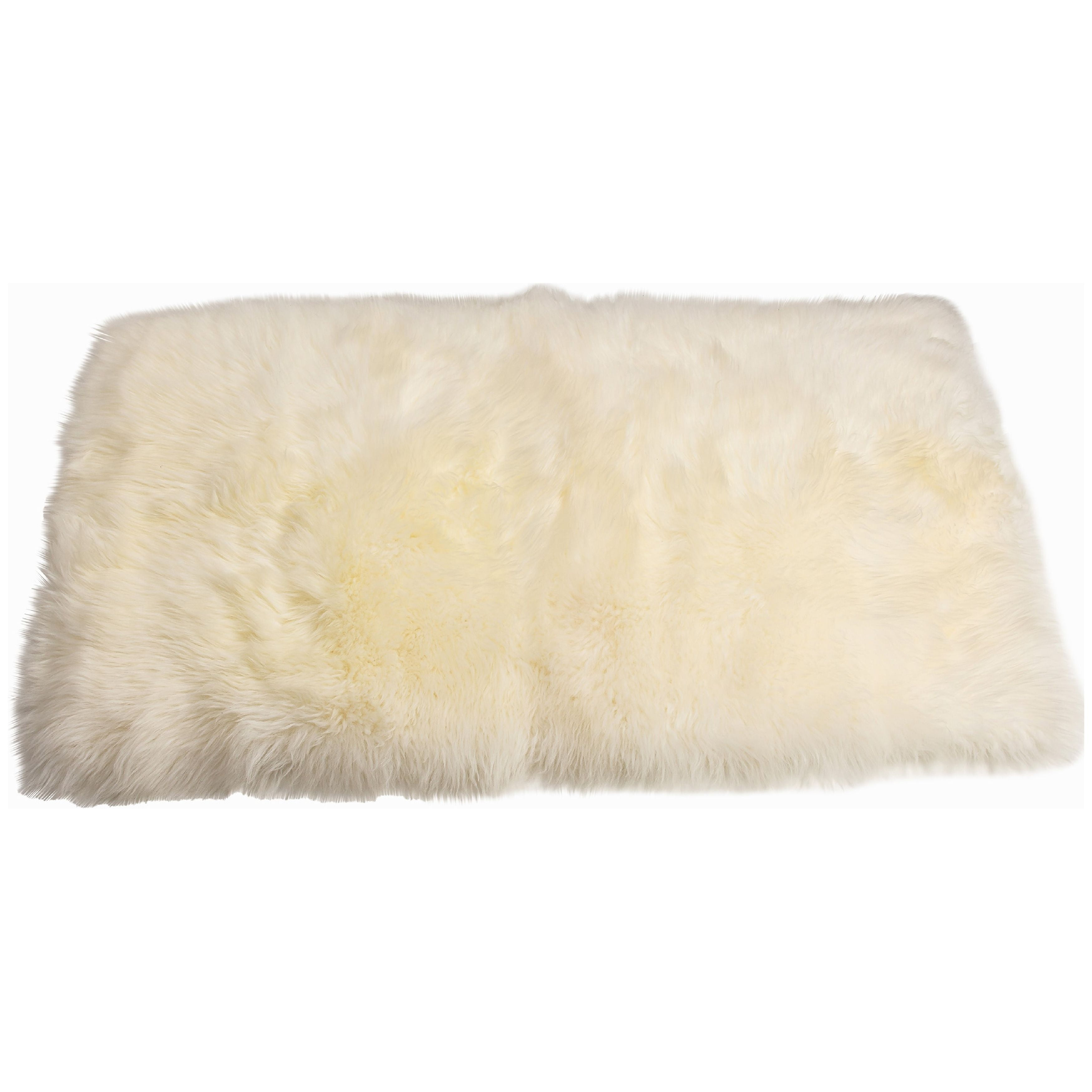 Natural New Zealand Sheepskin Single Rectangular Rug | Grey | 2'x3'
