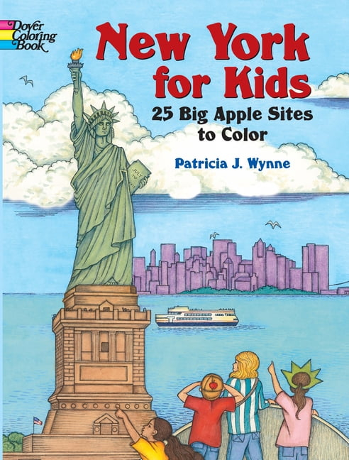 New york for kids: 25 big apple sites to color (paperback): 9780486441269