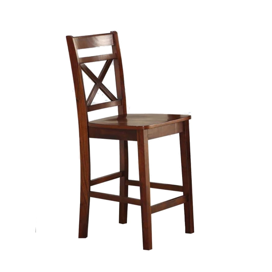 Acme Tartys Wooden Counter Height Chair in Cherry