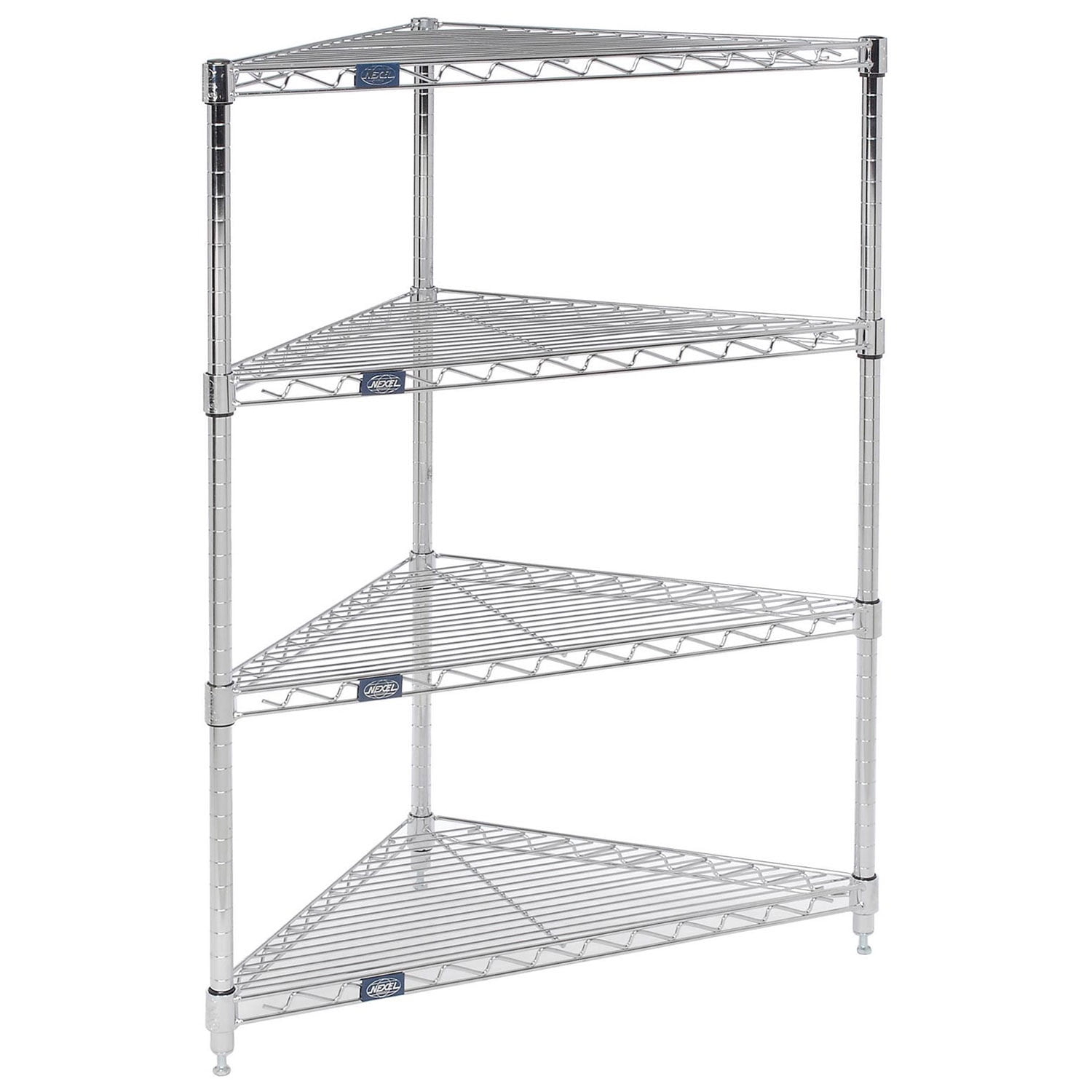 42 x 24 x 18 Inch Chrome Corner Wire Shelving Unit