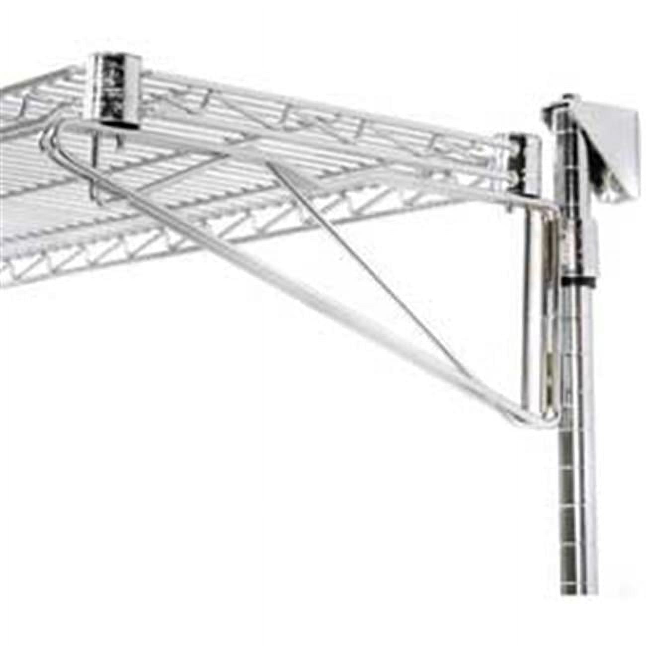Nexel Wall Mount Wire Shelf - Additional Level, 72 x 18 in. - Chrome