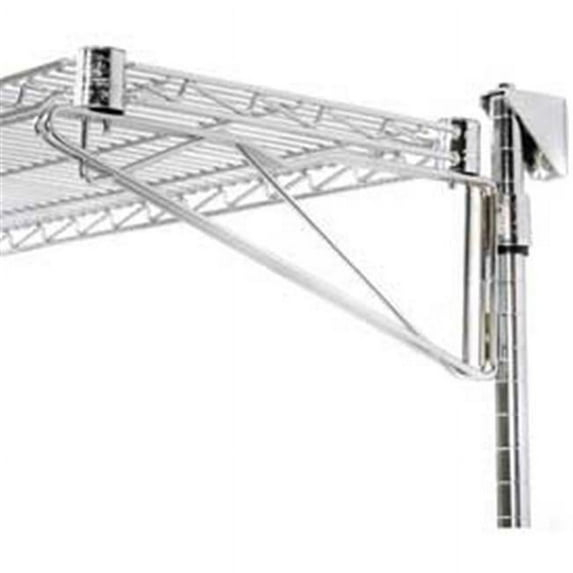 Nexel Wall Mount Wire Shelf - Additional Level, 72 x 18 in. - Chrome