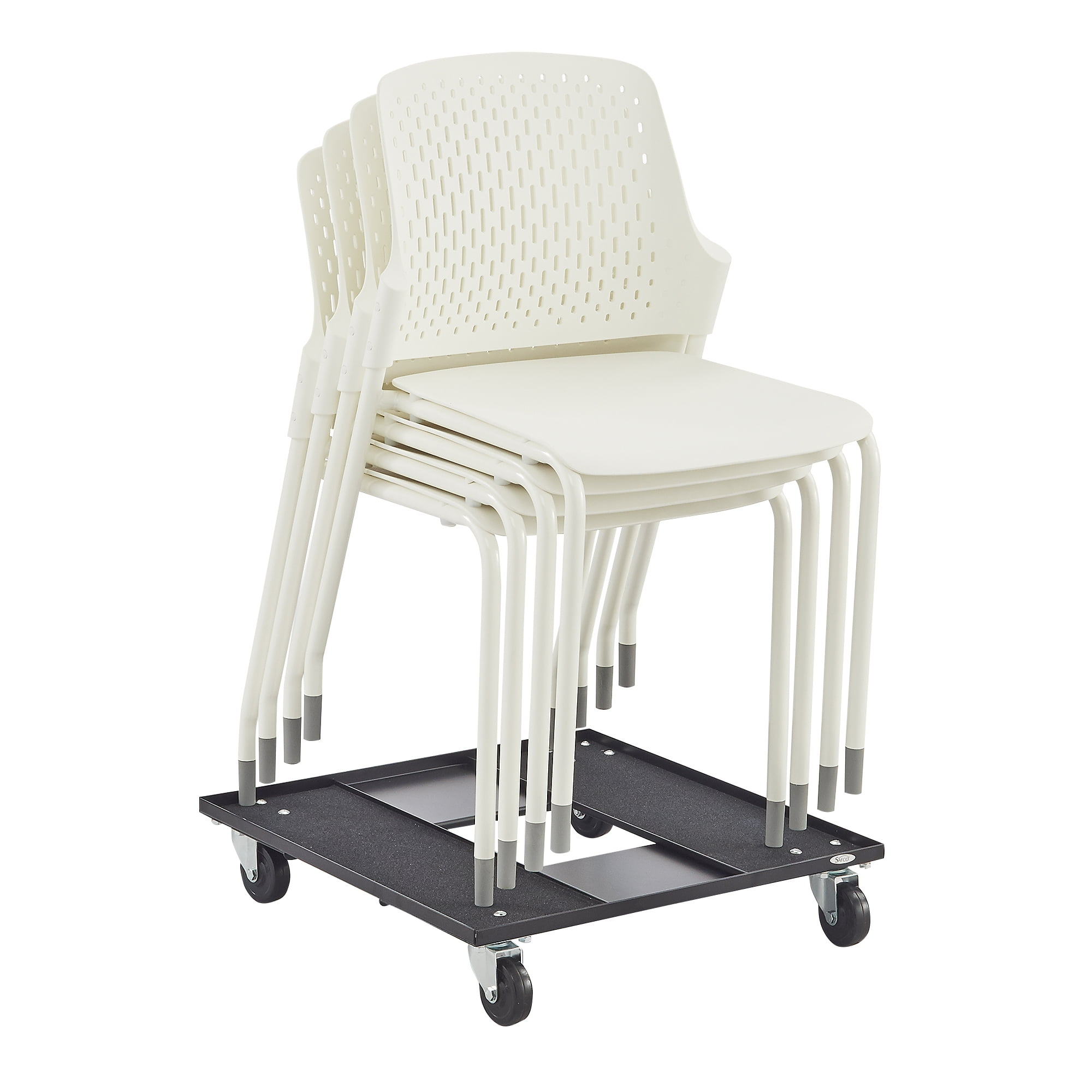 Next Stack Chairs(4) in White - 19.75"L x 19.75"W x 33"H