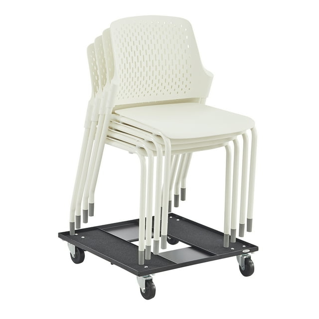Next Stack Chairs(4) in White - 19.75"L x 19.75"W x 33"H