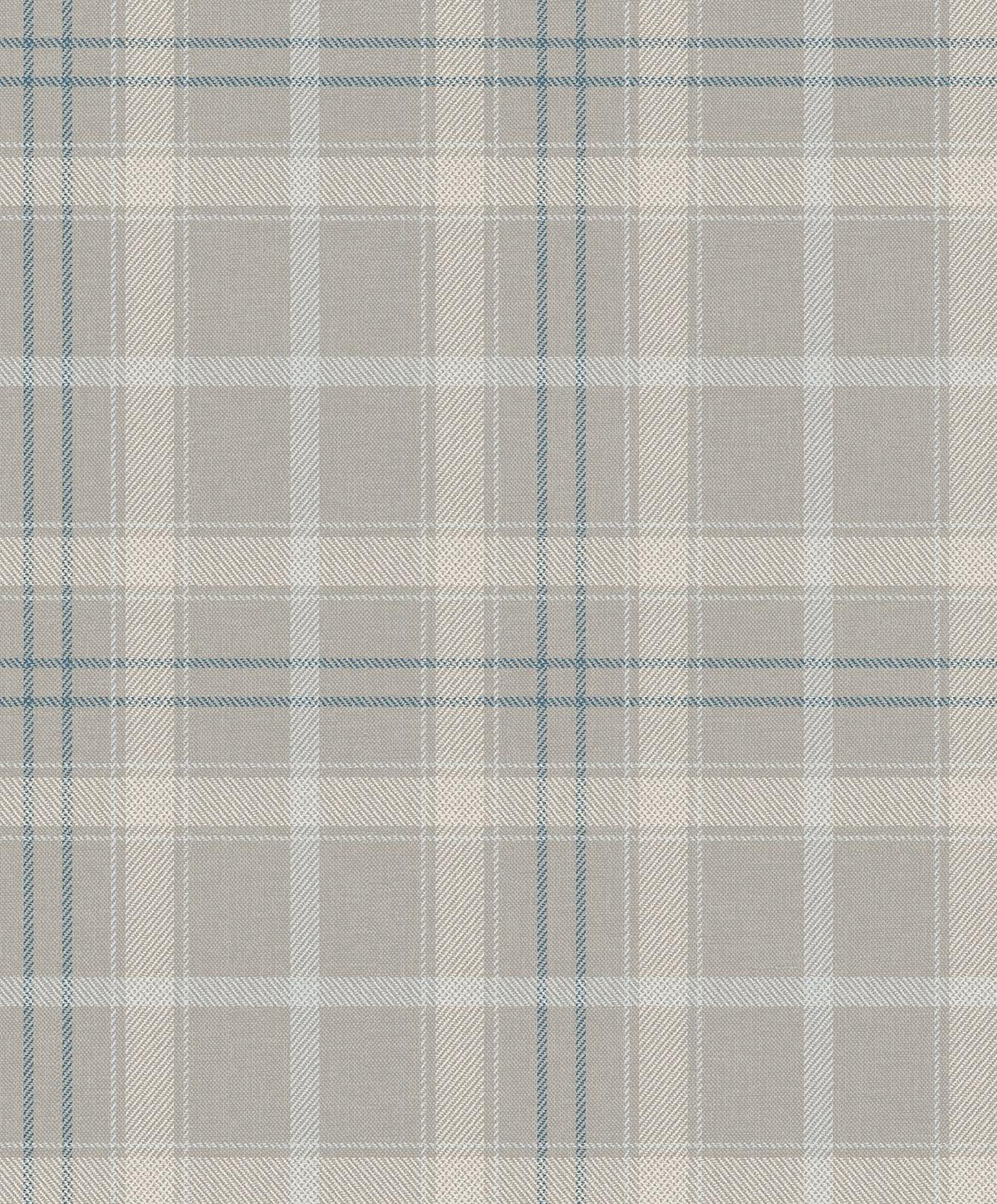NextWall Argos Grey & Blue Tailor Plaid Peel and Stick Wallpaper - 20.9 in. W x 18 ft. L Roll