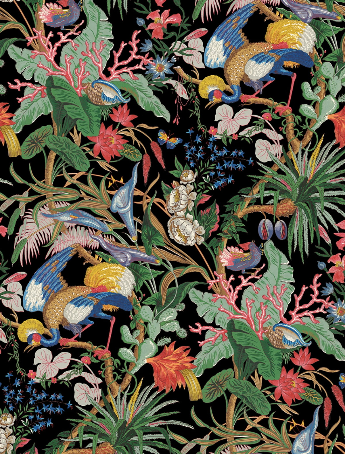NextWall Ebony Tropical Canopy Peel and Stick Wallpaper