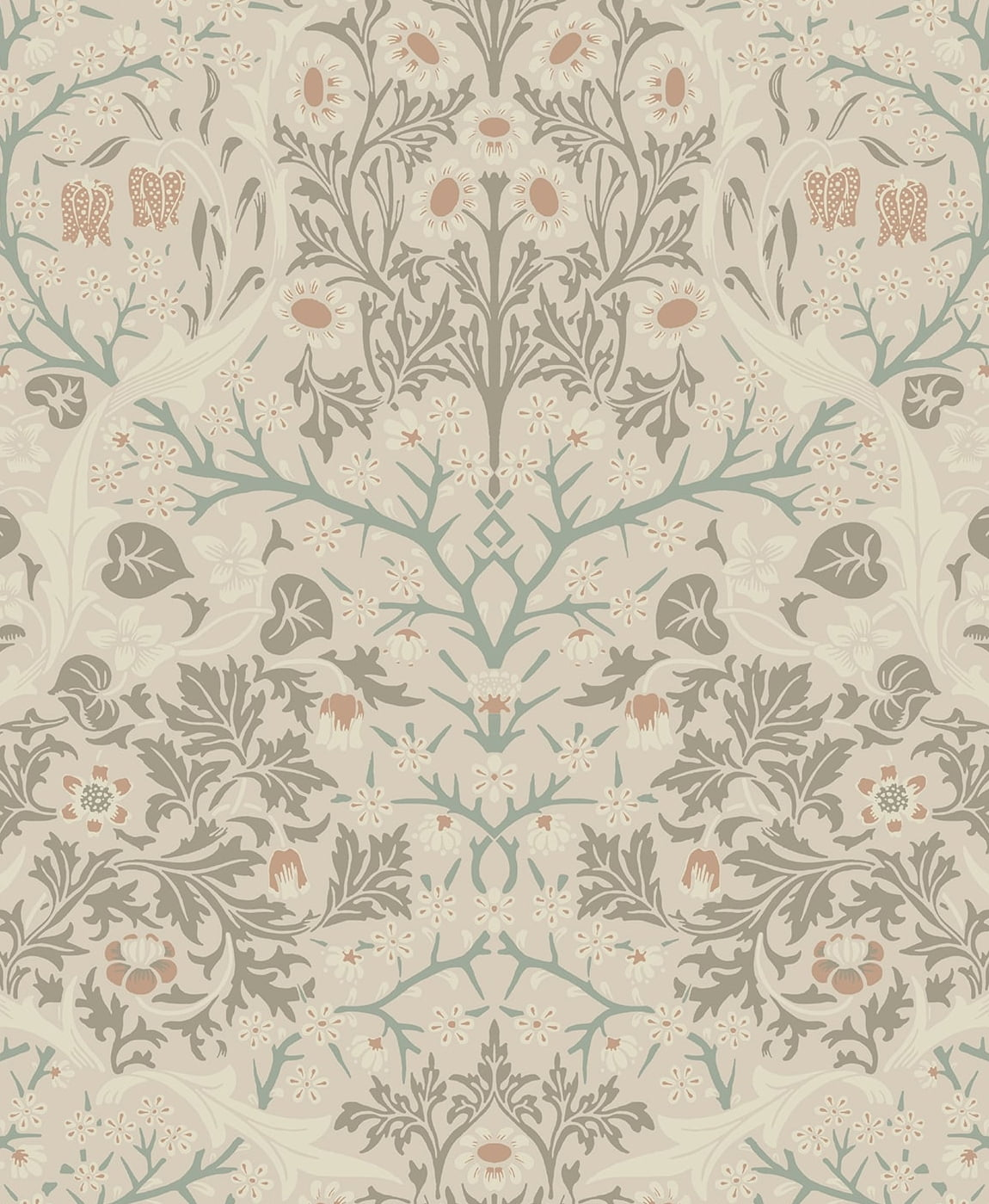 NextWall Lunar Rock & Clay Victorian Garden Peel and Stick Wallpaper