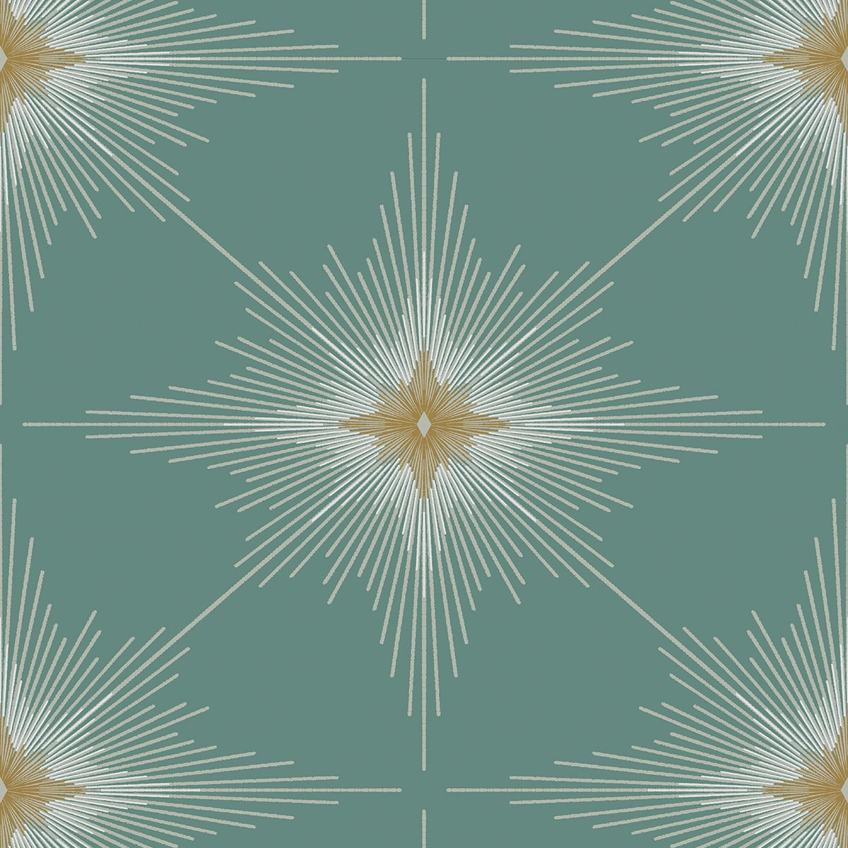Seabreeze Blue Green Vinyl Geometric Peel and Stick Wallpaper