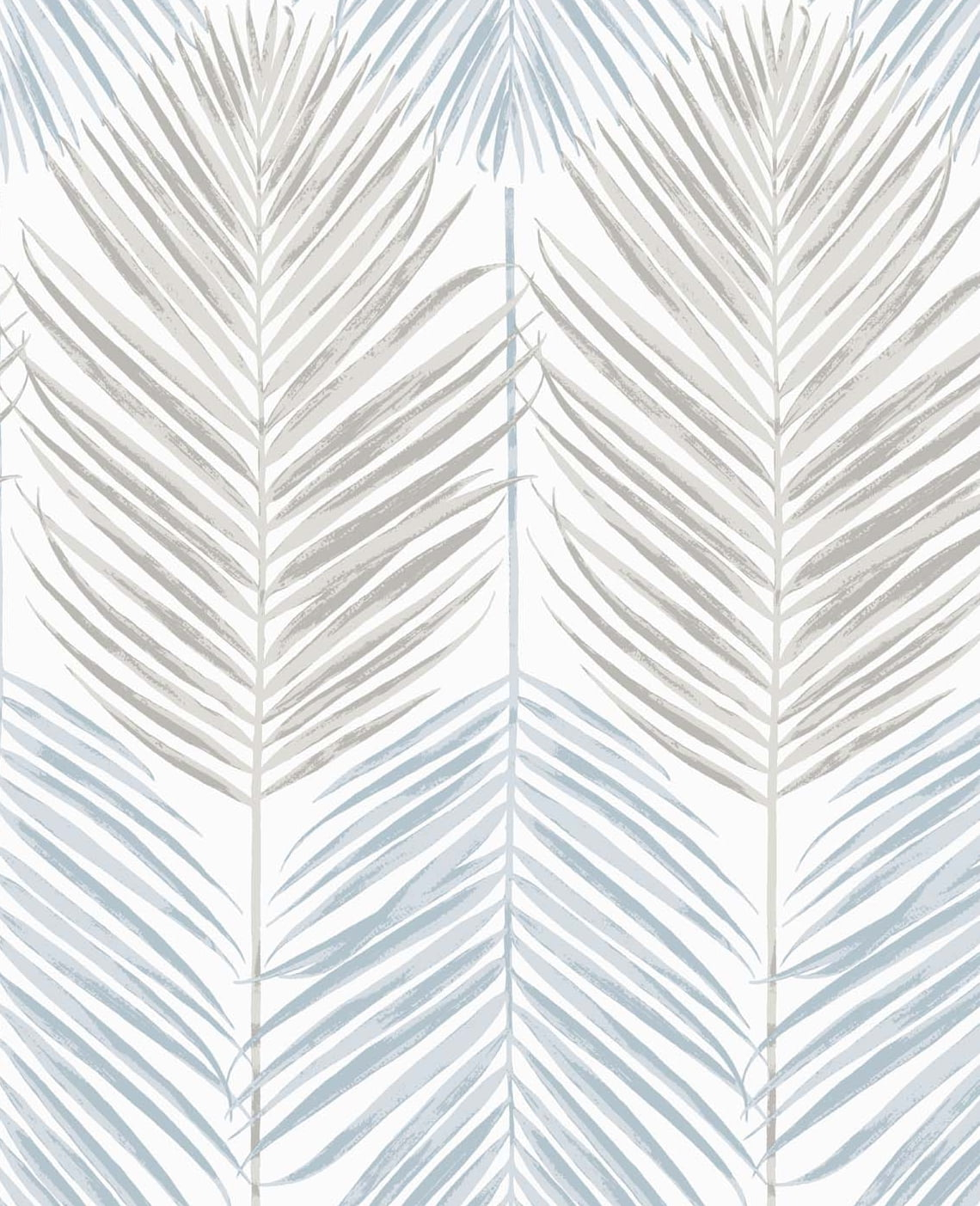 NextWall  Two Toned Palm Peel and Stick Wallpaper 20.5 in. W x 18 ft. L - Blue Mist & Daydream Grey