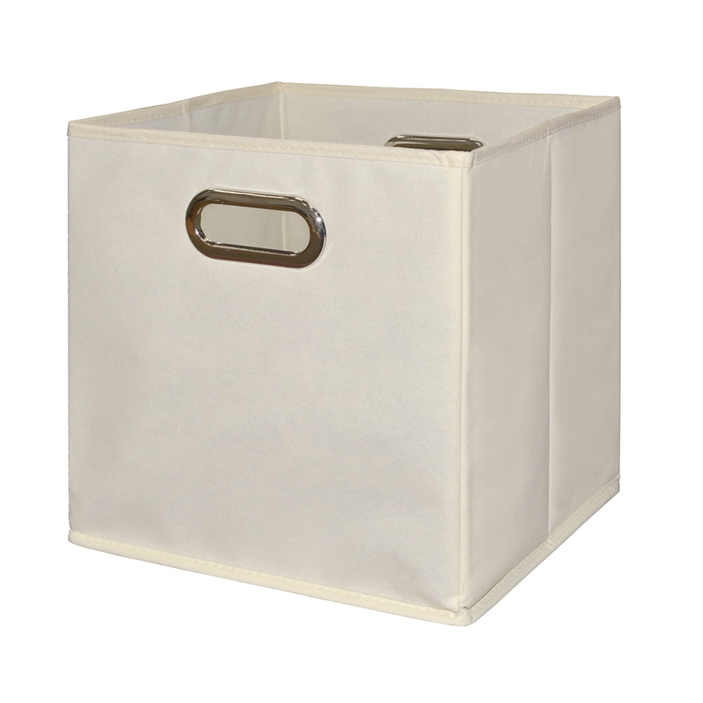 Niche Cubo Foldable Fabric Storage Bin, Built-in Chrome Handles - Natural