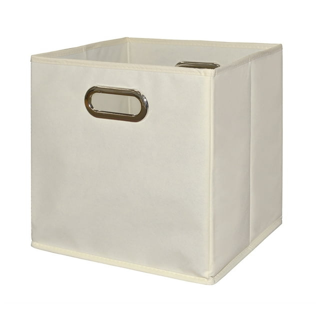Niche Cubo Foldable Fabric Storage Bin, Built-in Chrome Handles - Natural
