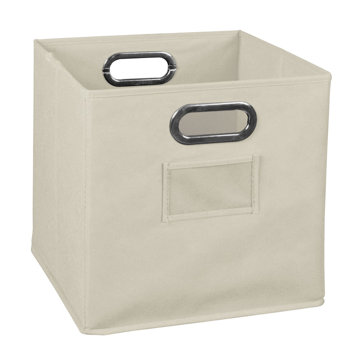 Niche Cubo Foldable Fabric Storage Bin, Built-in Chrome Handles - Natural