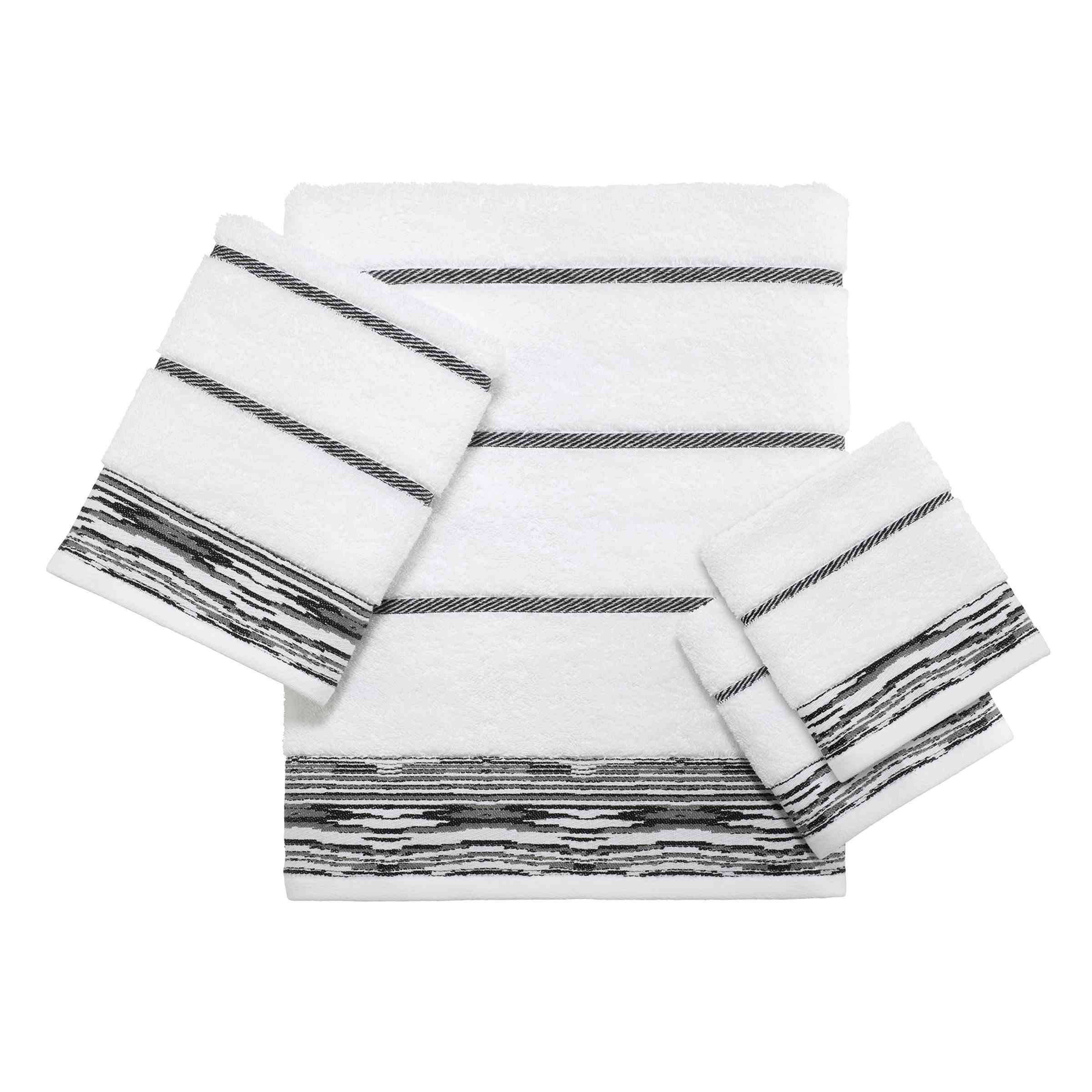 Nicole Miller Home Nicole Miller Sydney Cotton Honeycomb / Waffle Bath Towels