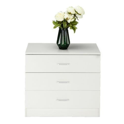 White Dressers for Bedroom, Heavy Duty 3-Drawer Wood Chest of Drawers, Modern Storage Bedroom Chest for Kids Room, White Vertical Storage Cabinet for Bathroom, Closet, Entryway, Hallway, Nursery
