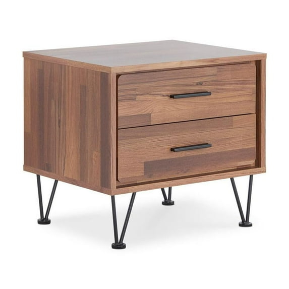 Nightstand In Walnut - Particle Board , Mdf Walnut