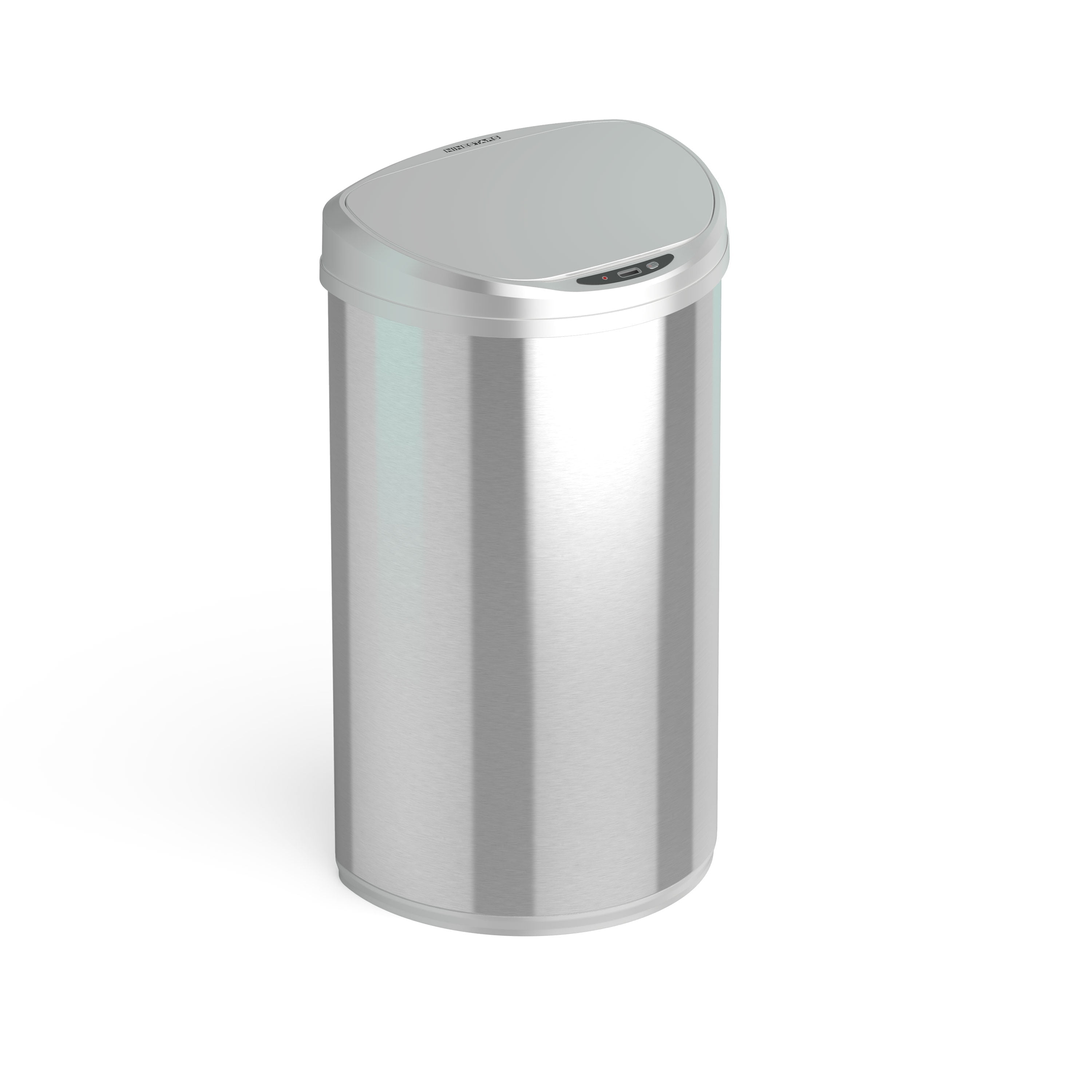 Nine Stars 13.2gal/50L Motion Sensor Trash Can Silver: Stainless Steel, Hands-Free, Quiet Closing, Fingerprint-Resistant