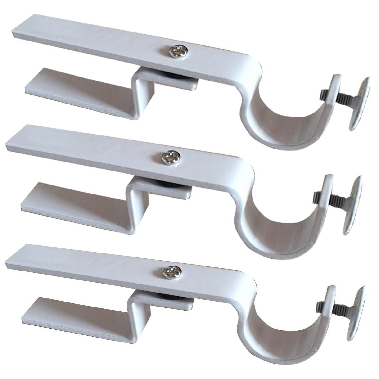 NoNo Bracket - Inside Mounted Blinds Curtain Rod Bracket Attachment (White Set of 3)