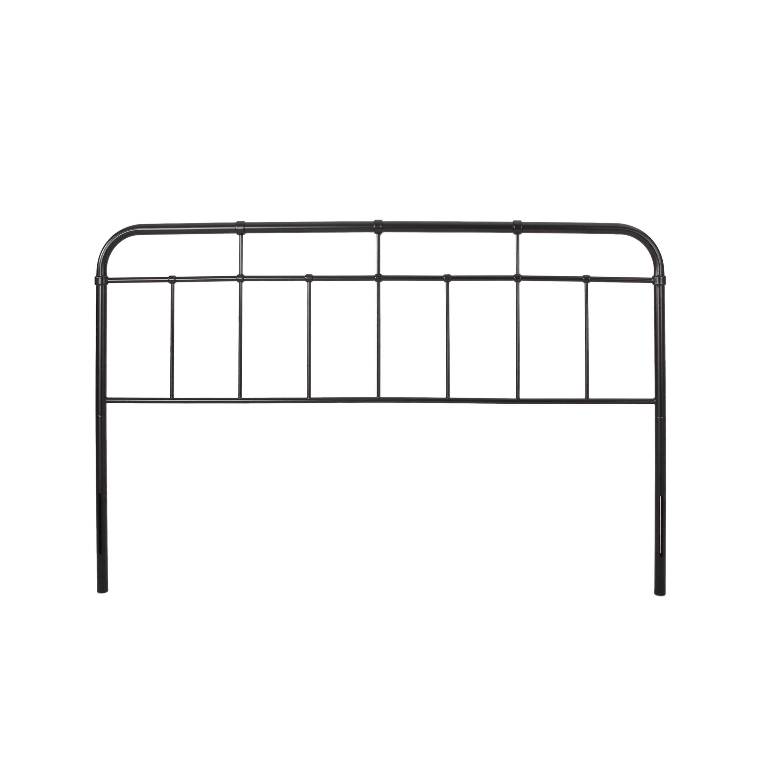 Noble House Aron Industrial Iron King Headboard, Flat Black