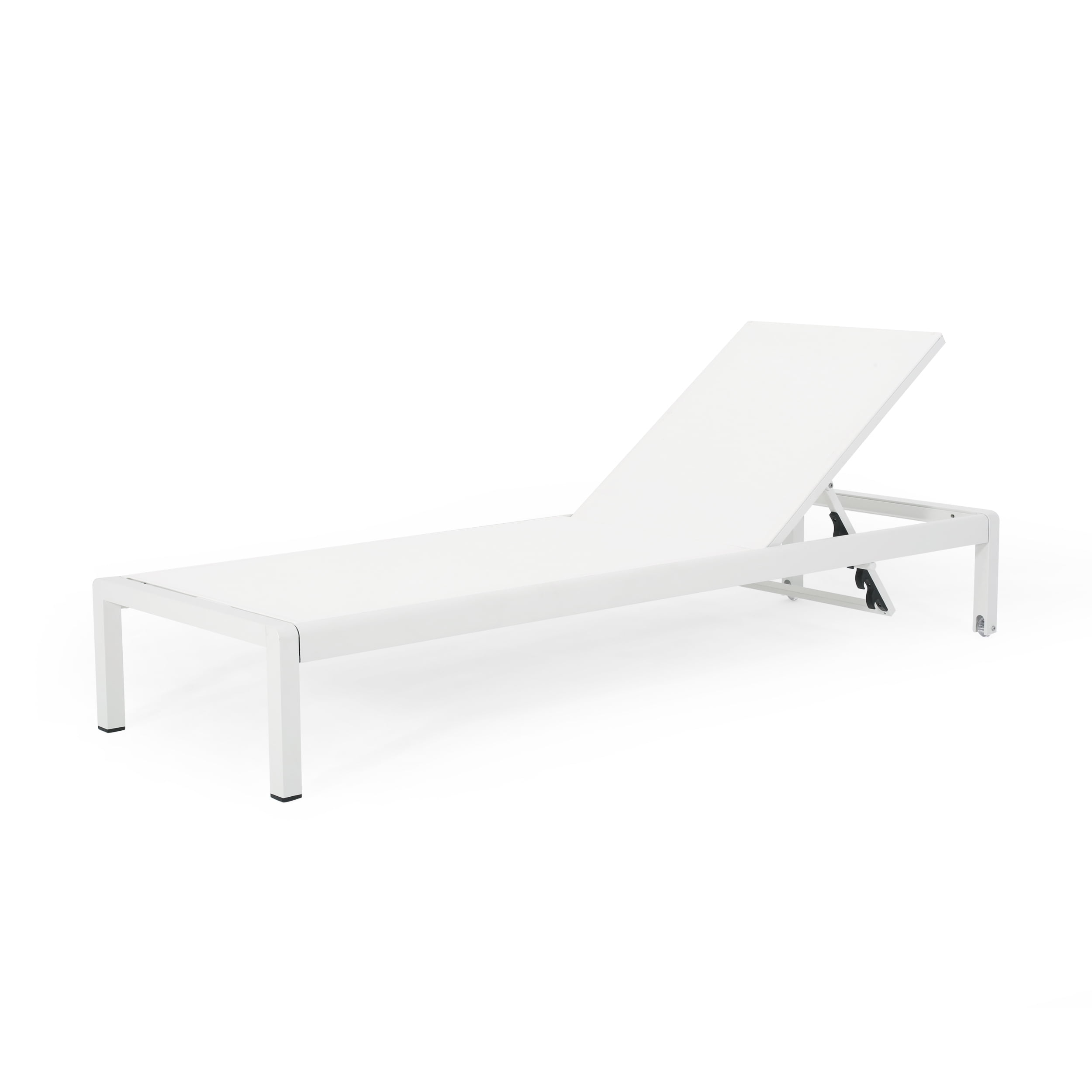 Noble House Cape Coral Outdoor Chaise Lounge White
