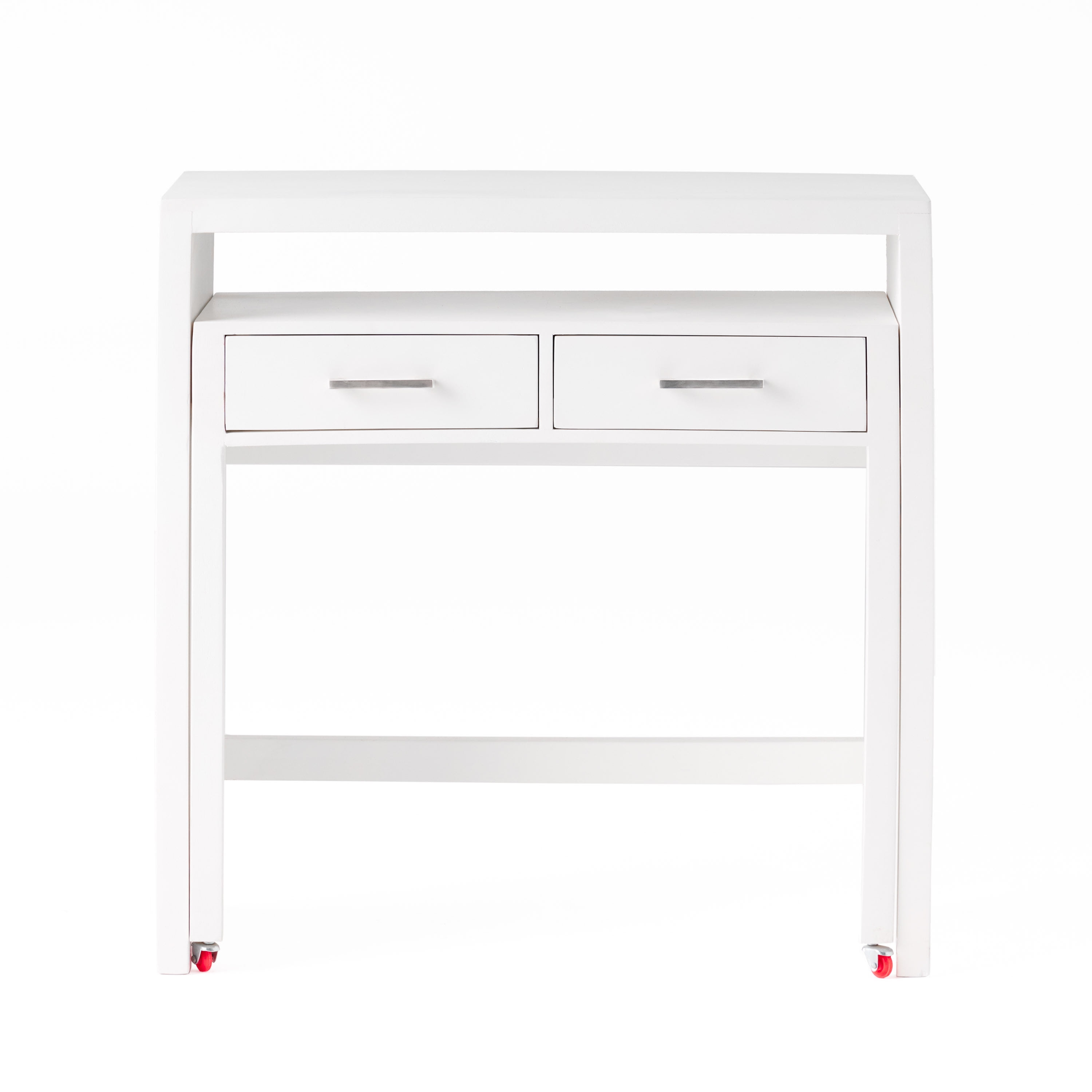 Noble House Elina Mango Wood Secretary Desk with Storage, White