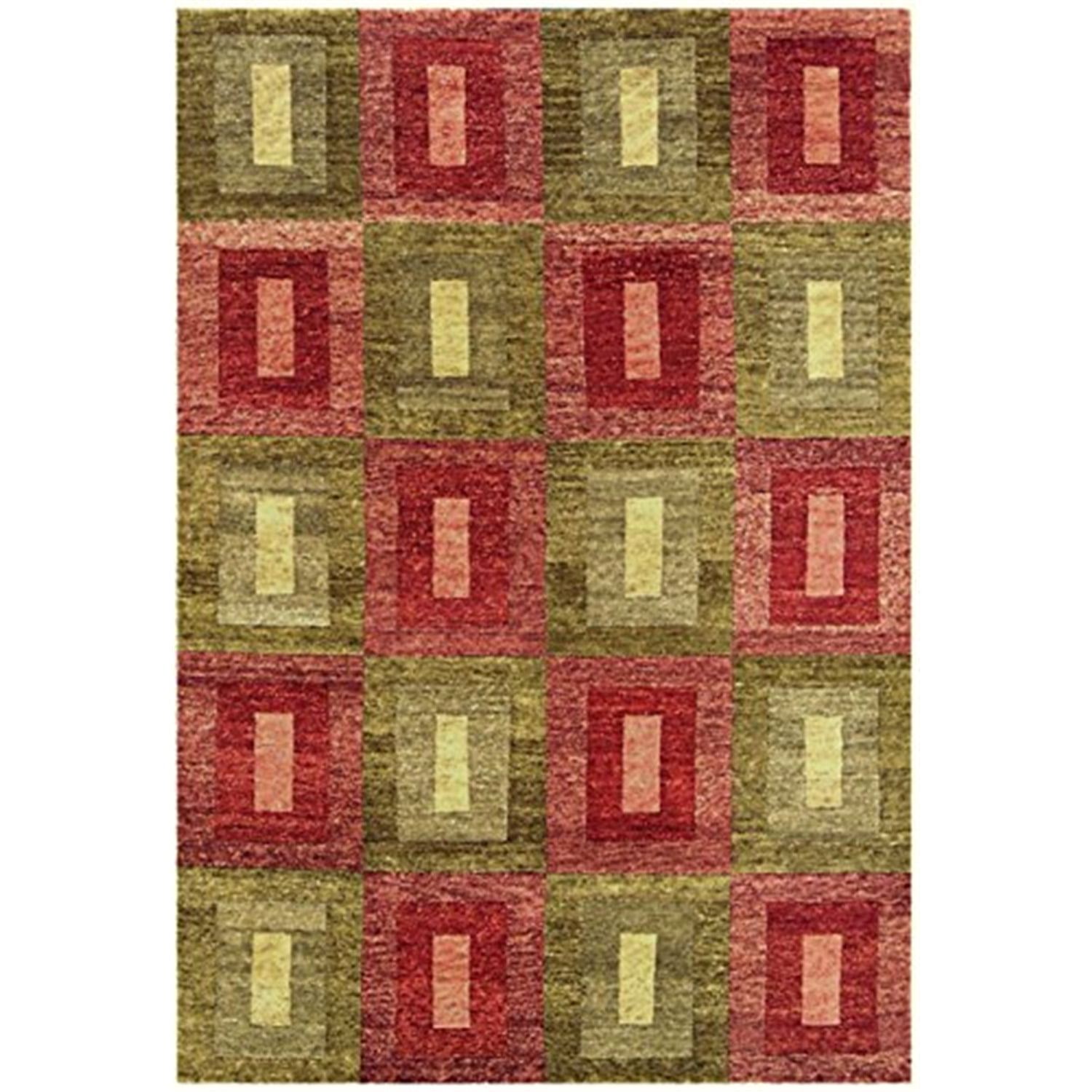 Noble House LEG150569 6 x 9 ft. Legacy Area Rug - Rust & Green