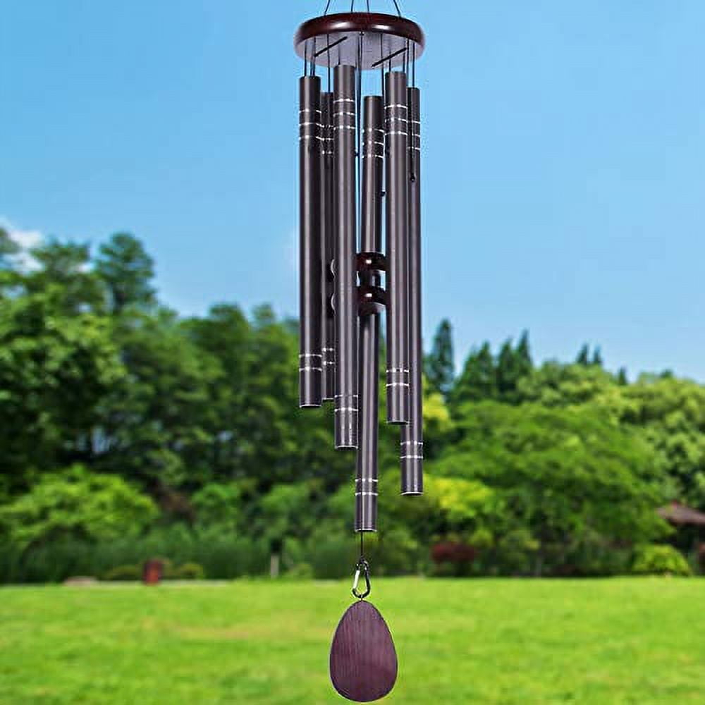 Noble House Sympathy Wind Chimes Outdoor Large Deep Tone,42" Memorial Wind Chimes for Loss of Loved ones,Big Wind Chimes, Both Indoor Decor and Outdoor Decor in Your Garden,Yard and Patio (Dark Brown)