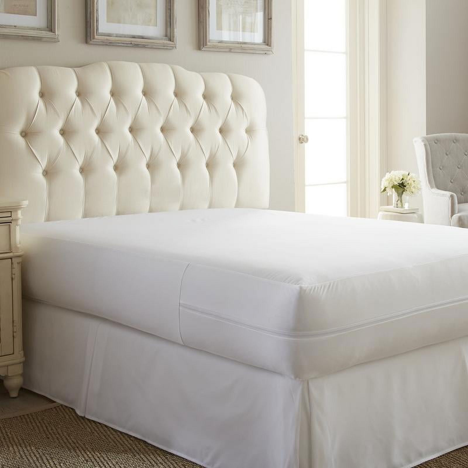Noble Linens Microfiber Bed Bug and Spill Proof Zippered Mattress Protector, Twin XL