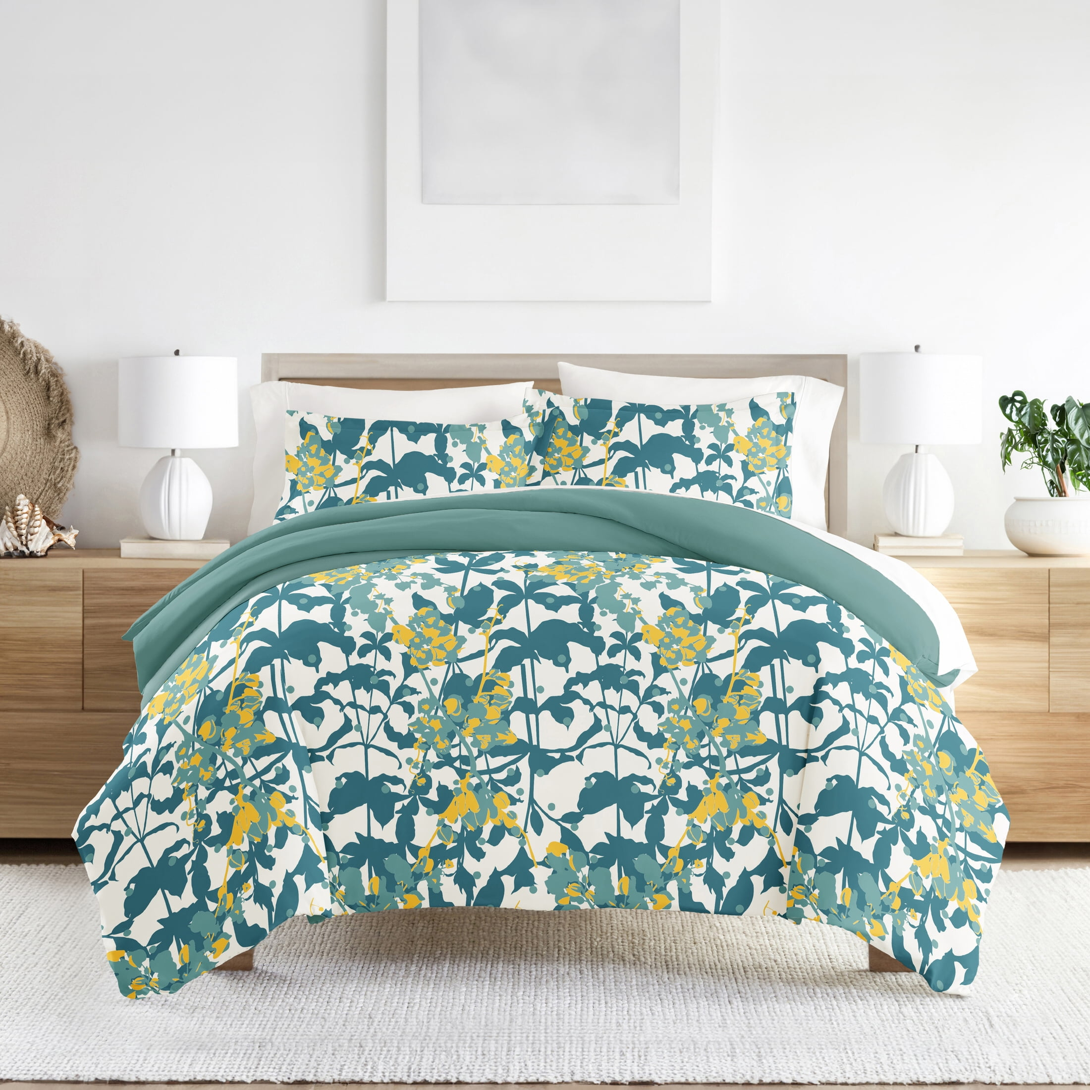 Boho Flower Reversible Duvet Cover Set