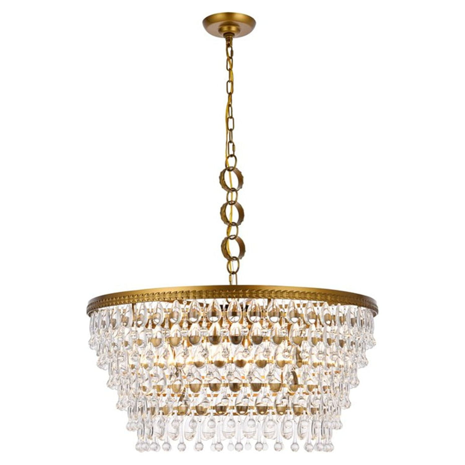 Elegant Lighting Nordic 6 - Light Chandelier in  Brass