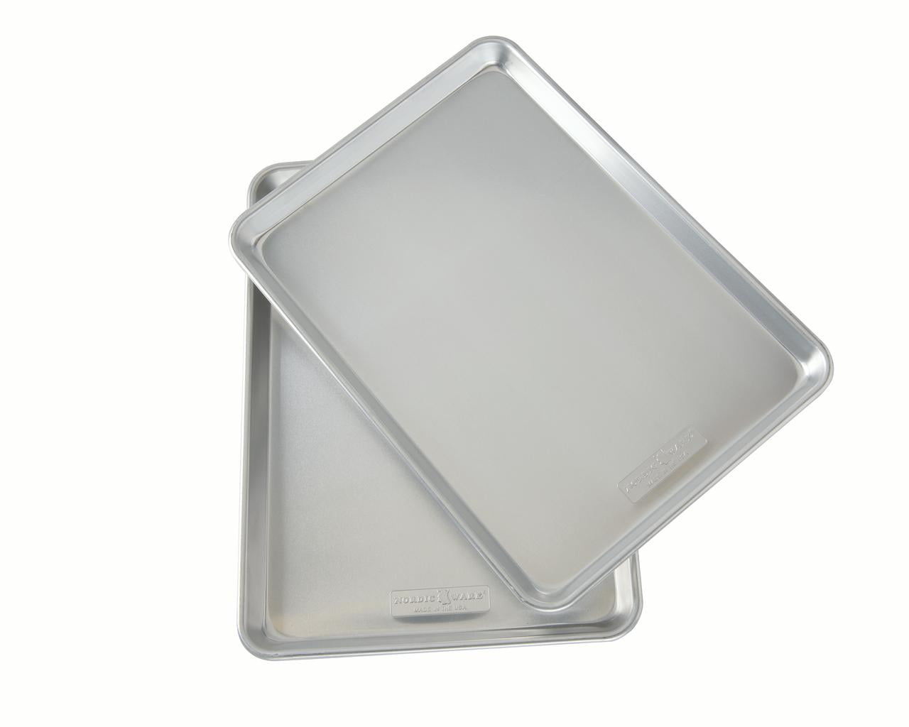 (2 pack) Nordic Ware Naturals 18" x 13" Aluminum Half Sheet, Rectangular Cookie & Baking Sheet Pan