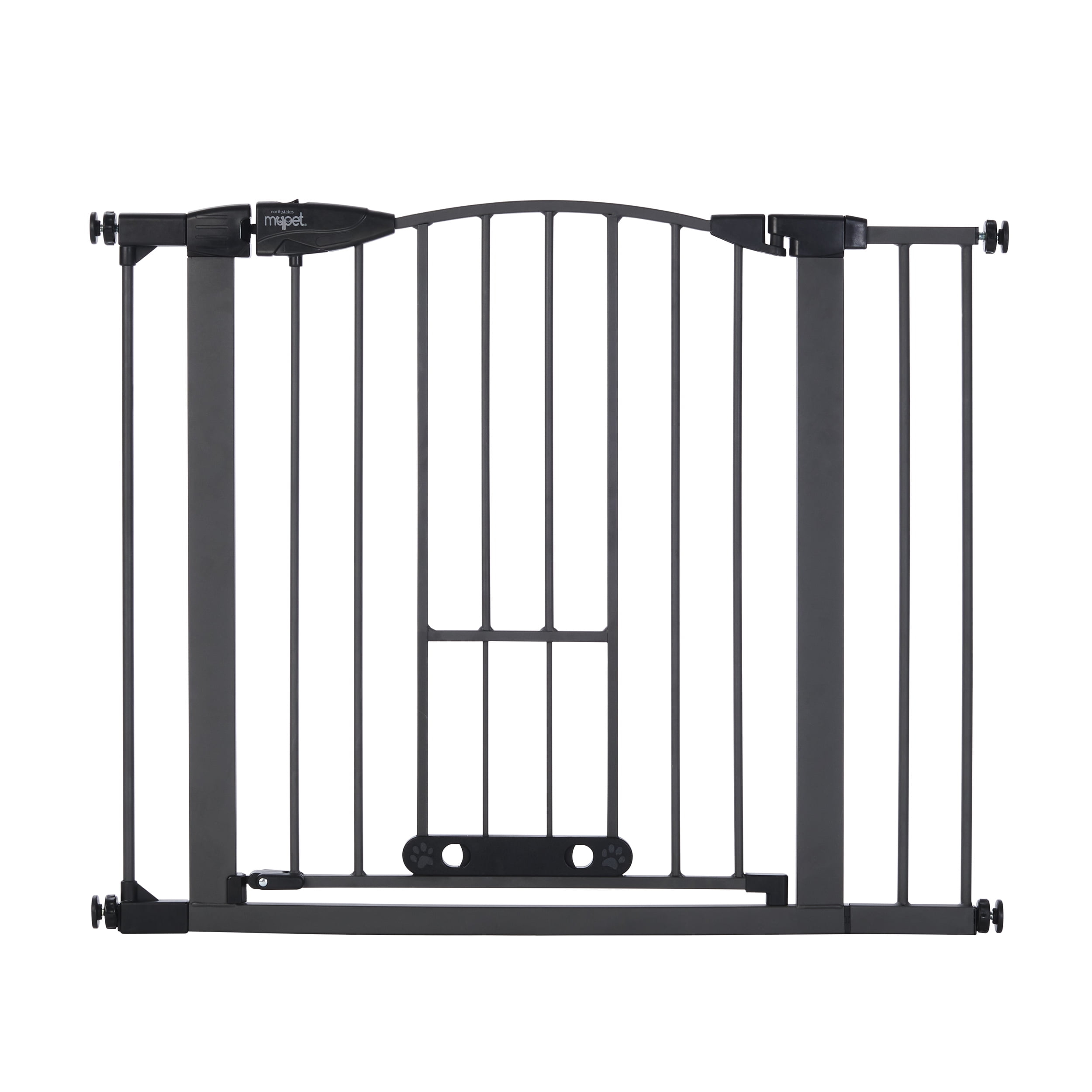 North States MyPet Wide Metal Deco EasyPass Pet Gate, Expands to 40.5" Wide