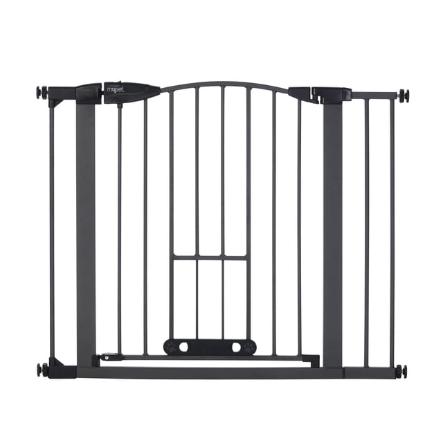 North States MyPet Wide Metal Deco EasyPass Pet Gate, Expands to 40.5" Wide