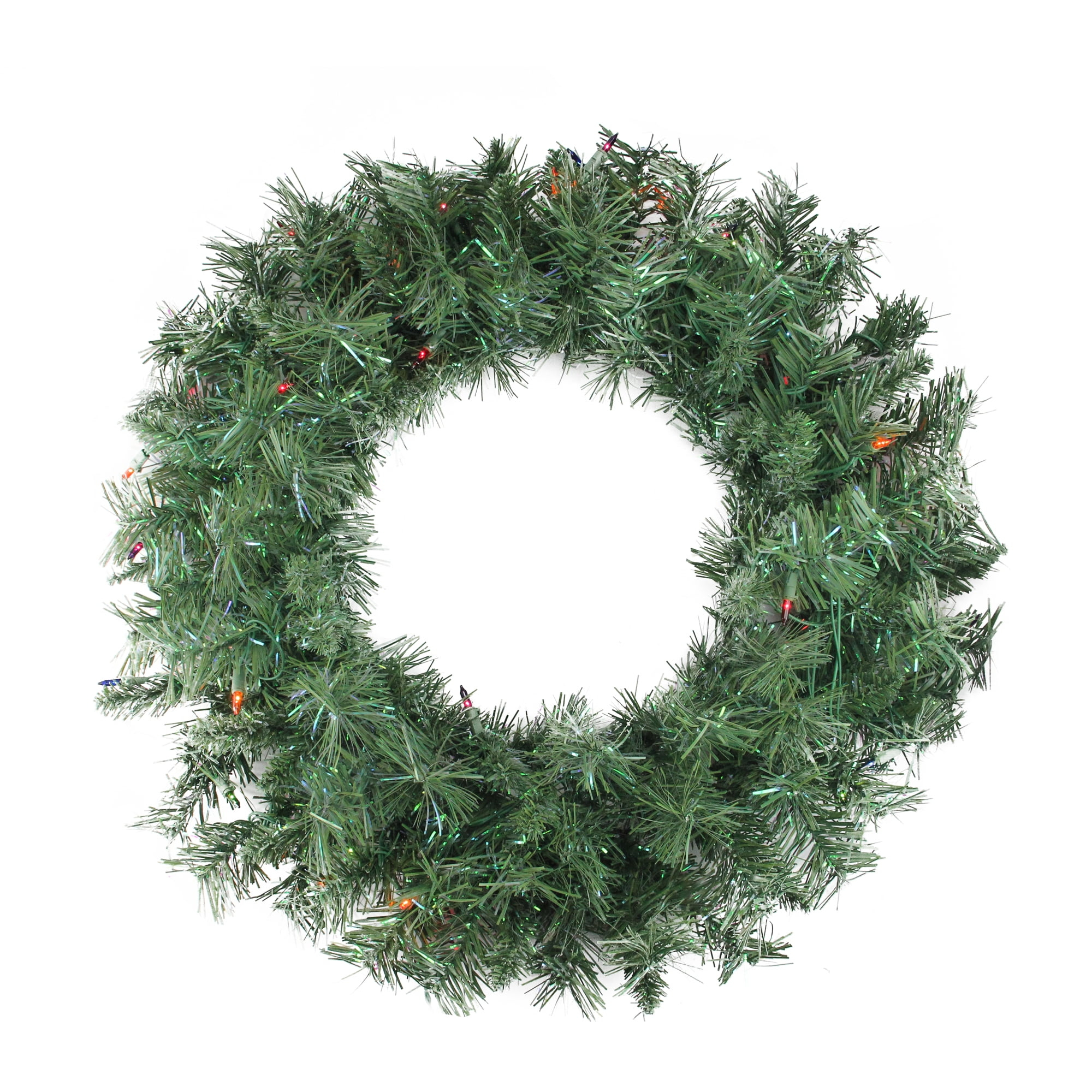 Northlight Seasonal 24" Pre-lit Minetoba Pine Artificial Christmas Wreath