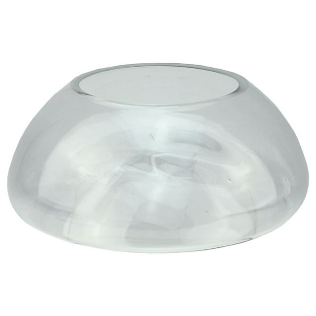 Northlight Seasonal 9" Transparent Glass Pillar Candle Holder with Concave Interior