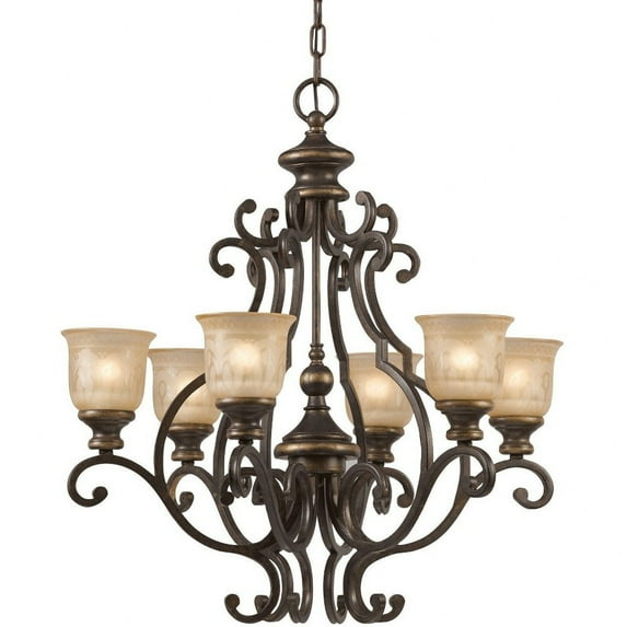 7416-BU-Crystorama Lighting-Norwalk - Six Light Chandelier     -Traditional Installation