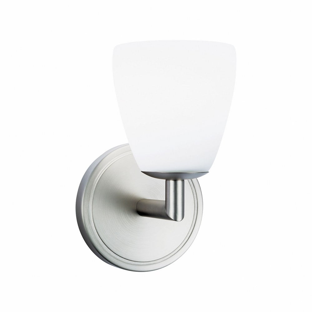 Norwell Lighting Chancellor Vanity Sconce Brushed Nickel 1 light Nickel Brushed