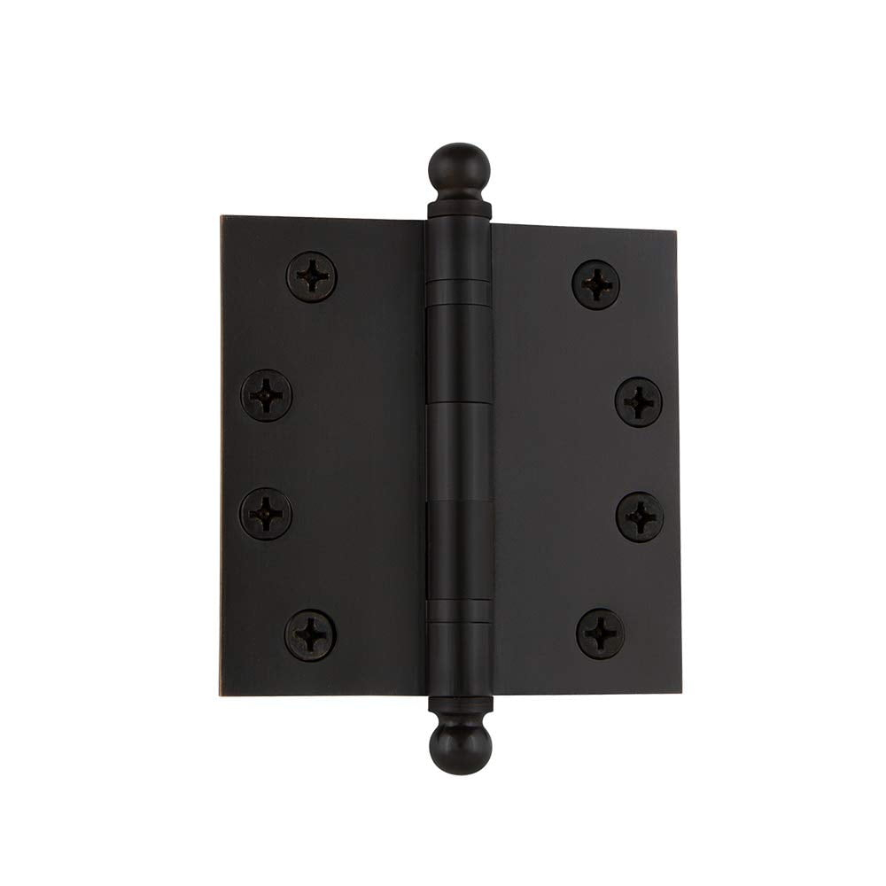 Nostalgic Warehouse 4" x 4" Ball Tip Residential Hinge with Square Corners