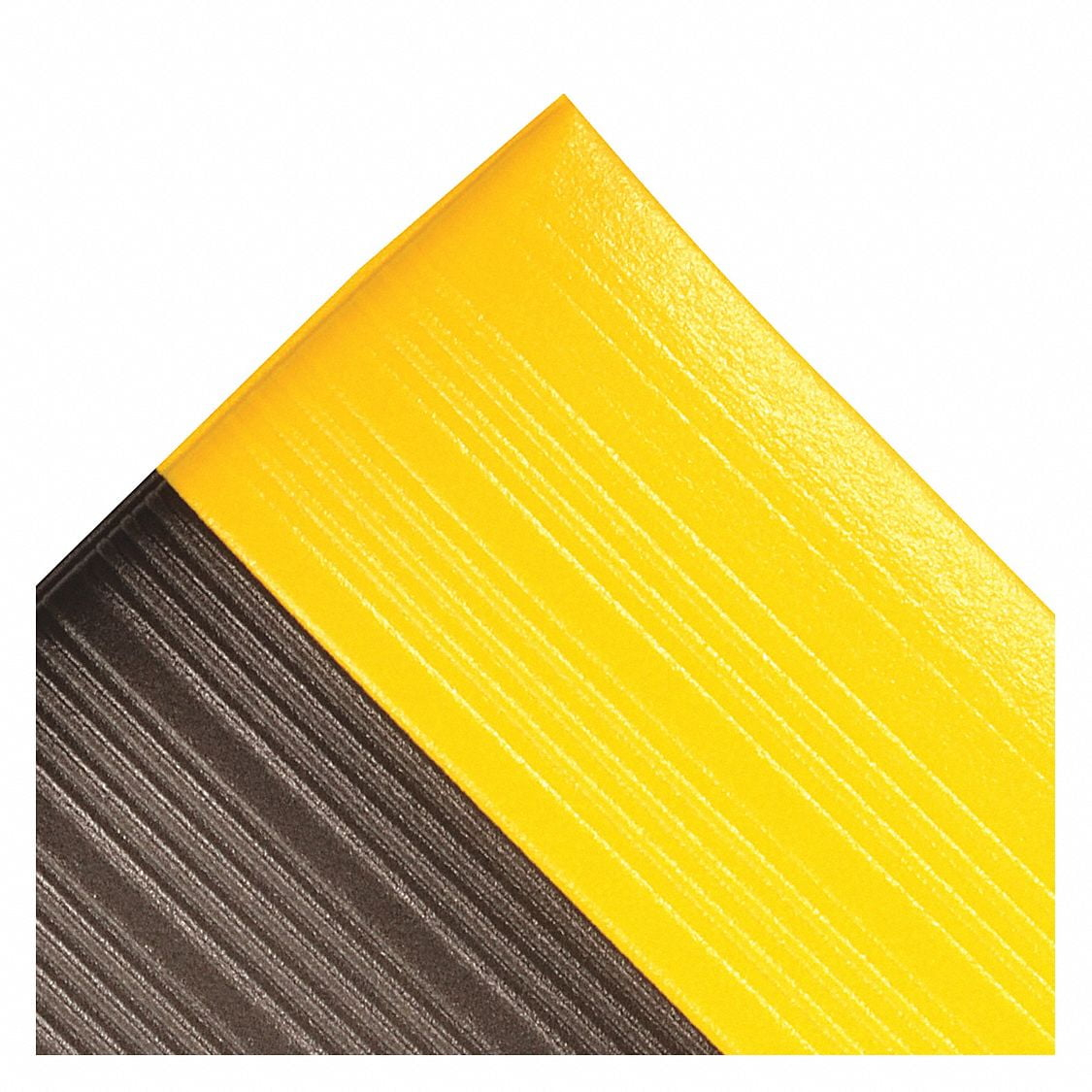Notrax Antifatigue Mat,Black,YllwBrdr,2ft.x4ft. 410S0324BY