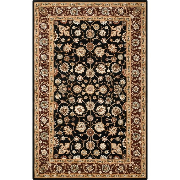 Nourison  Hand-tufted Area Rug 3'9" x 5'9" Contains Latex Nature 0.51 - 0.75 inch 3' x 5' Indoor,Handmade Burgundy Rectangle