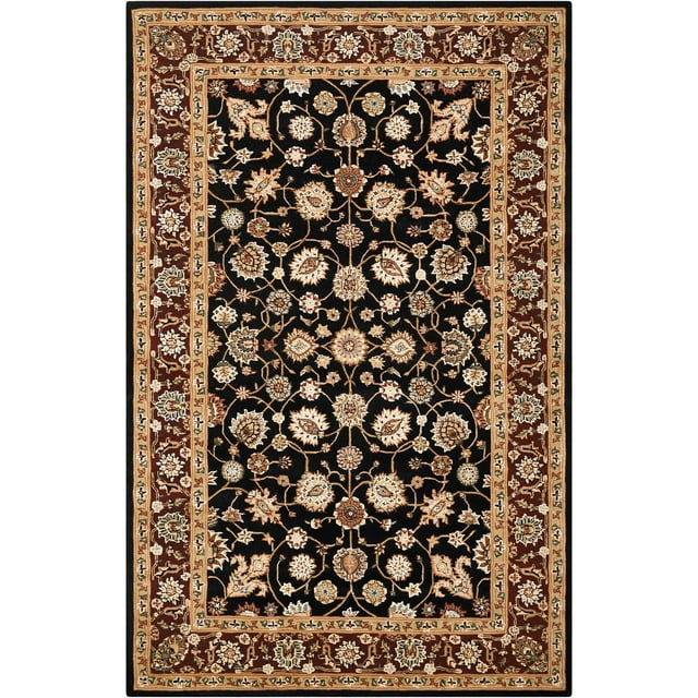 Nourison  Hand-tufted Area Rug 3'9" x 5'9" Contains Latex Nature 0.51 - 0.75 inch 3' x 5' Indoor,Handmade Burgundy Rectangle