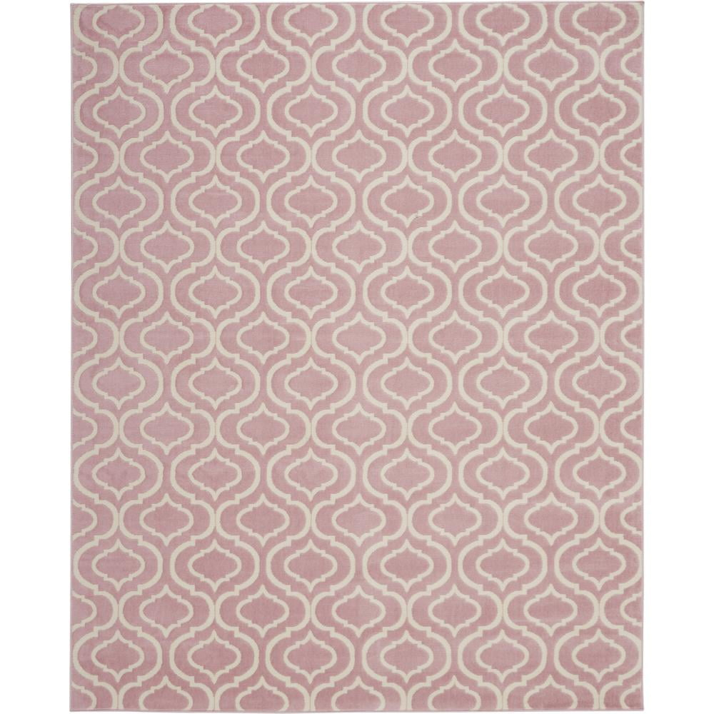 Nourison Jubilant Modern Moroccan Pink 7' x 10' Area Rug, (7' x 10')
