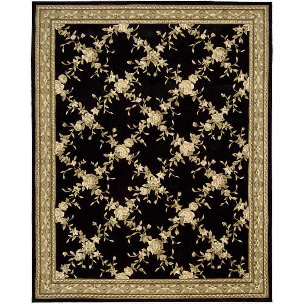 Nourison  Julian Hand-tufted Area Rug 5'3" x 8'3" Silk, Wool Border 5' x 8' Green