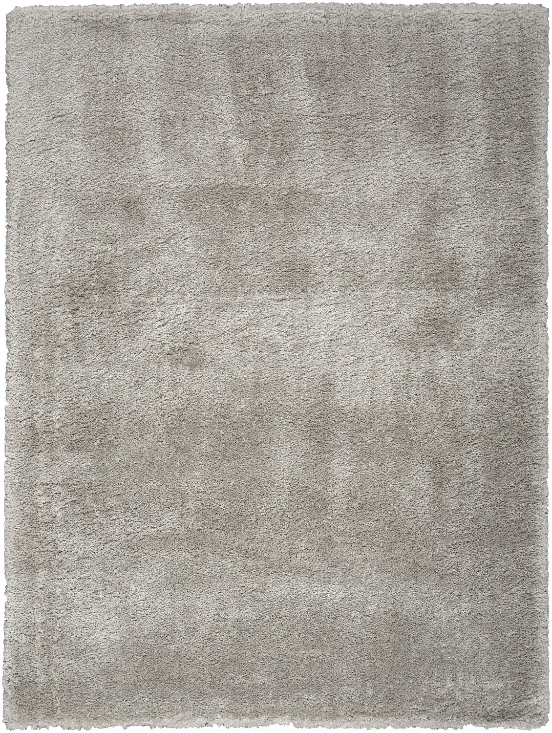 Nourison Luxurious Shag Silver 4' x 6' Area Rug, Solid, Plush, Bed Room, Living Room, Dining Room, Kitchen, Easy Cleaning, Non Shedding,