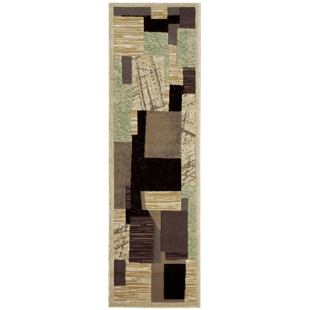 Nourison Modesto (MDS08) Beige Runner Area Rug, 2-Feet 2-Inches by 7-Feet 3-Inches (2'2" x 7'3")