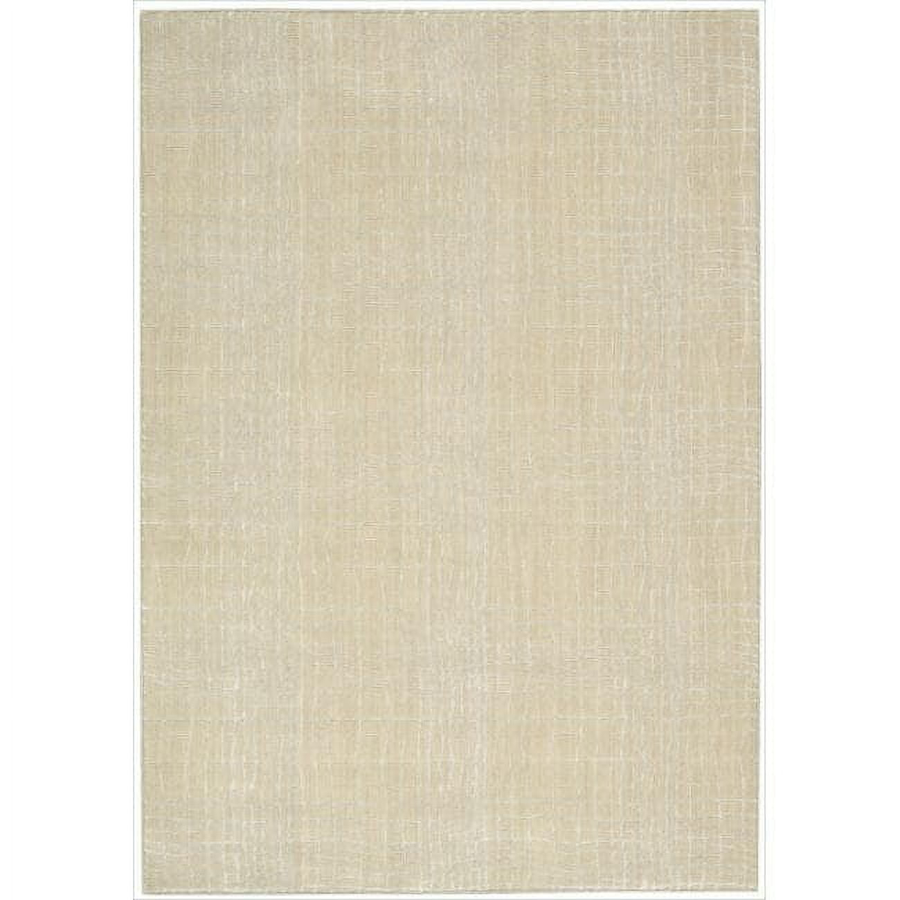 Nourison  Nepal Area Rug Beige 3' 6" x 5' 6" Latex Free Viscose,Wool,Synthetic 3' x 5' Indoor Beige Rectangle