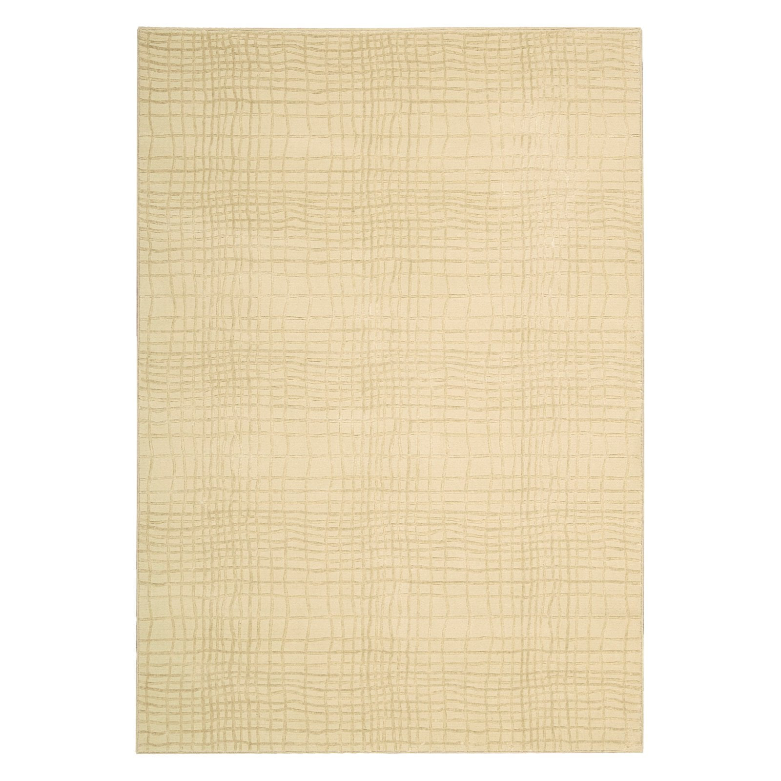 Nourison  Nepal Area Rug White 3'6" x 5'6" Latex Free Wool,Synthetic,Viscose 3' x 5' Indoor Beige Rectangle